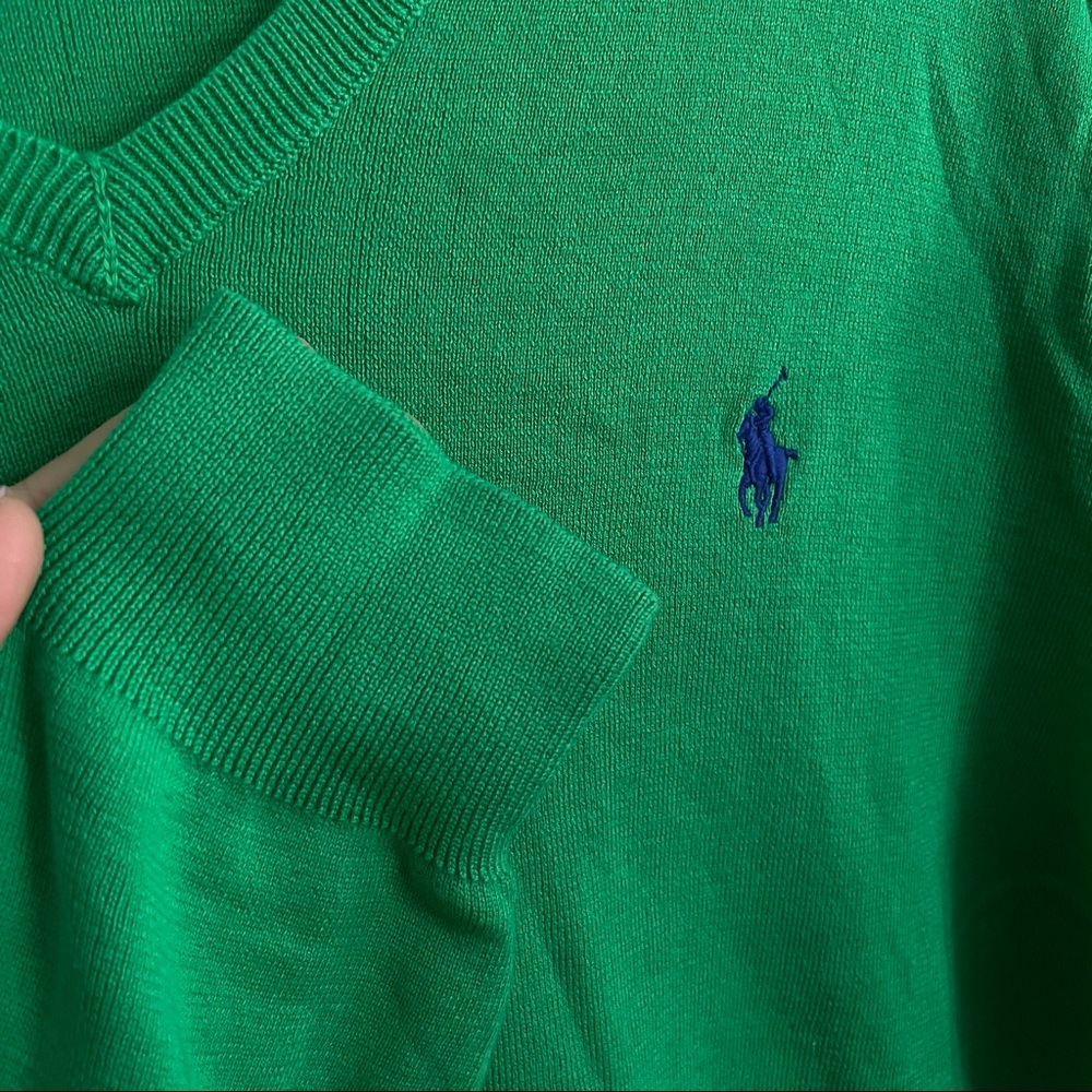 POLO Ralph Lauren Pima Cotton V-Neck Sweater - Picture 4 of 5